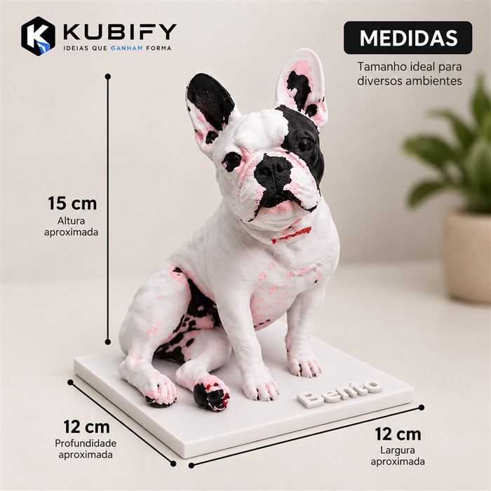 Medidas do Bento impresso: 15 cm de altura e base de 12 por 12 cm